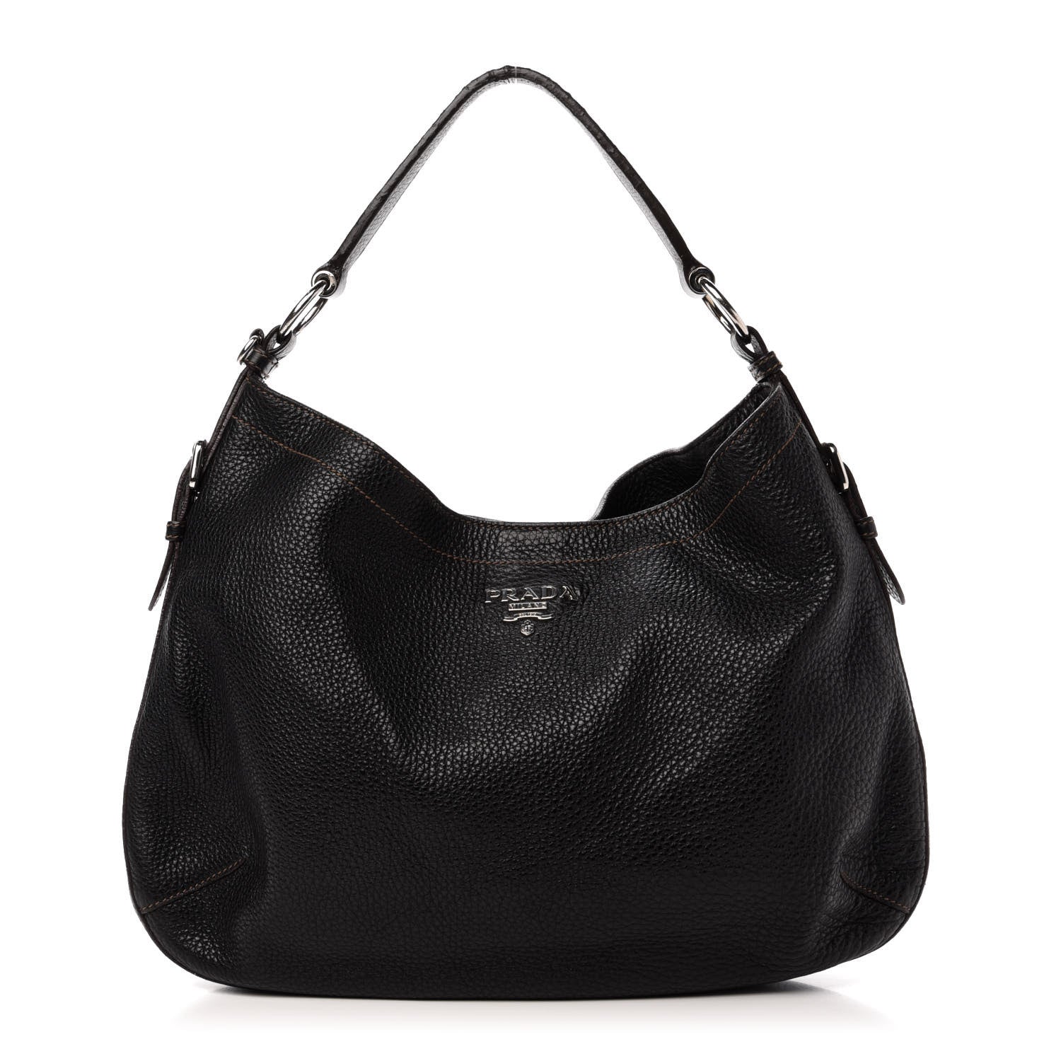 Prada Vitello Daino Hobo Black 1 of 16