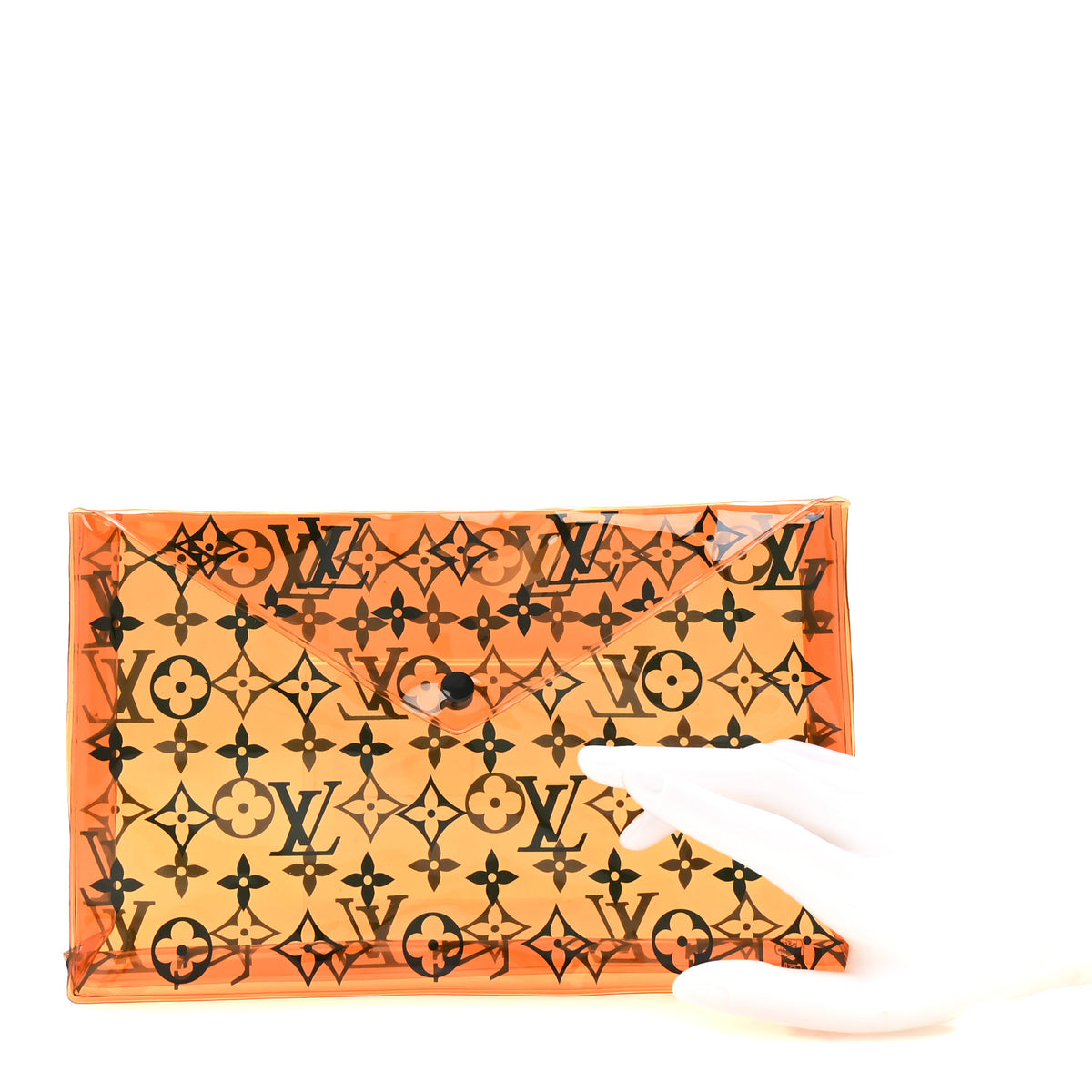 Louis Vuitton PVC Monogram Printed Envelope Pouch Orange 2 of 5