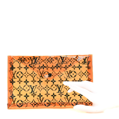 Louis Vuitton PVC Monogram Printed Envelope Pouch Orange 2 of 5