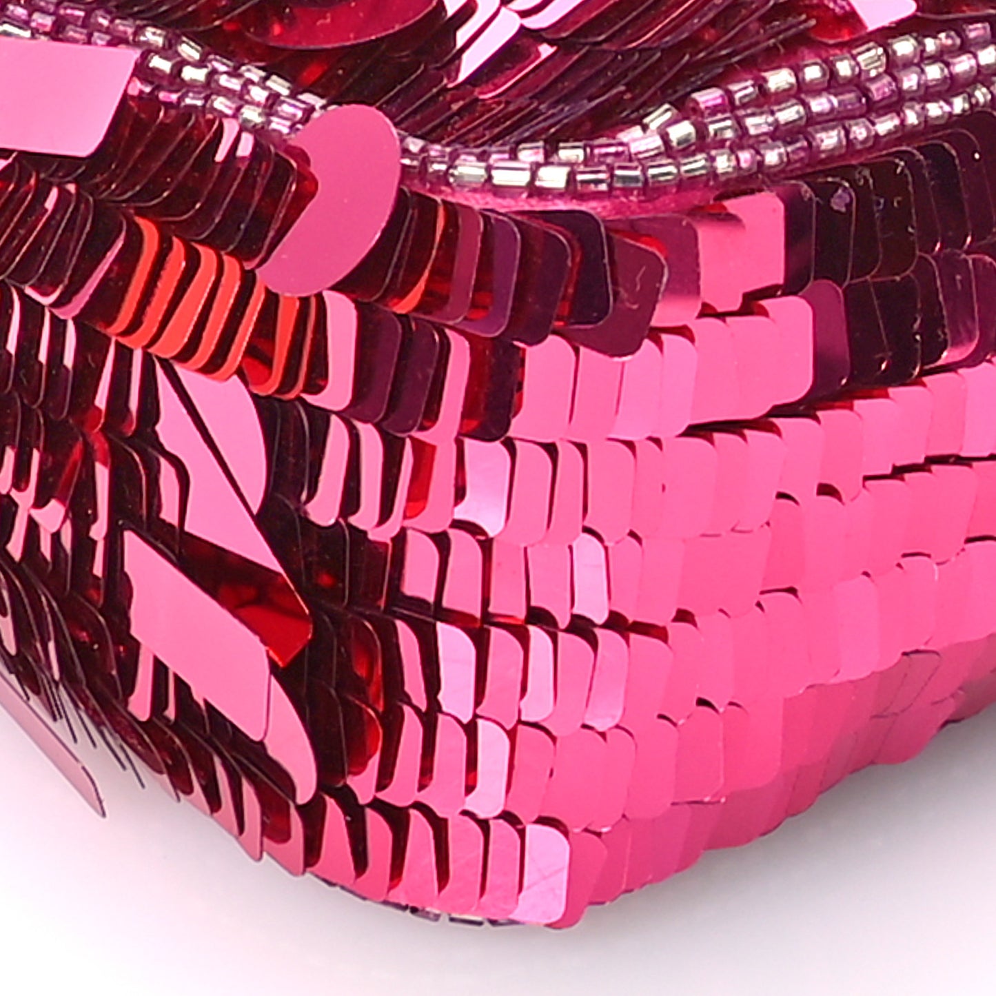 Sequin Paillettes Vitello Grace Sex and the City Mini Baguette Ciclamino Pilar