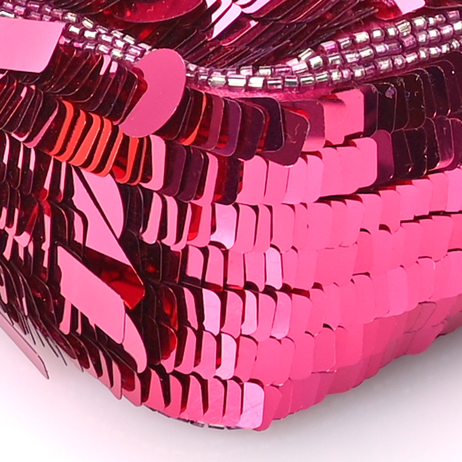 Fendi Sequin Paillettes Vitello Grace Sex and the City Mini Baguette Ciclamino Pilar 9 of 13