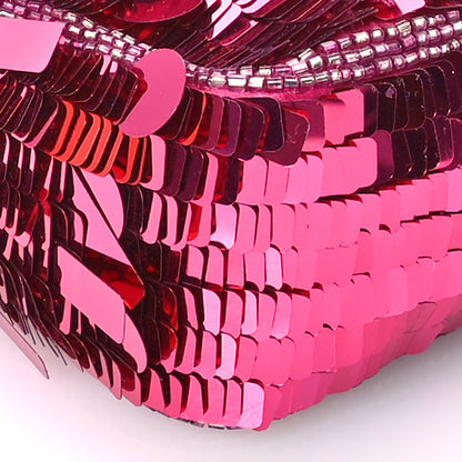 Fendi Sequin Paillettes Vitello Grace Sex and the City Mini Baguette Ciclamino Pilar 9 of 13