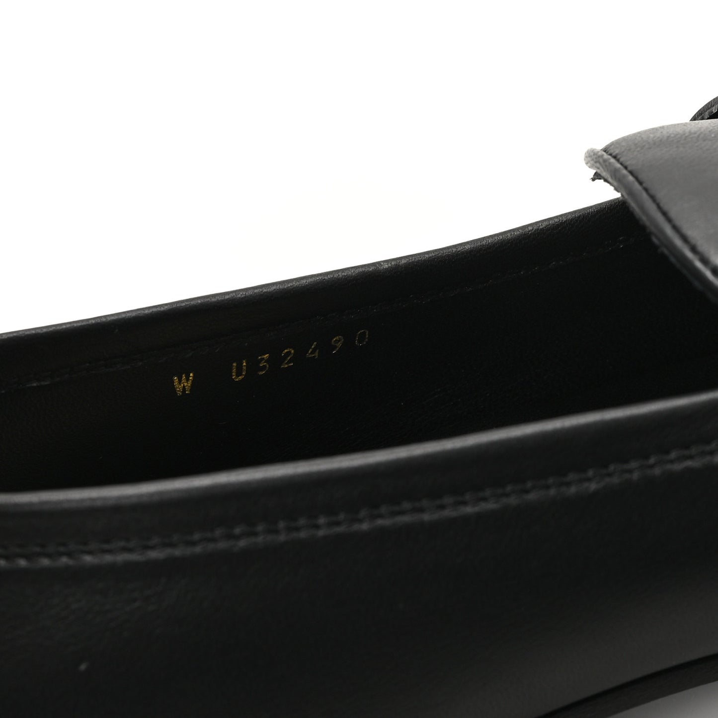 Lambskin Mens Stitched CC Loafers 42 Black