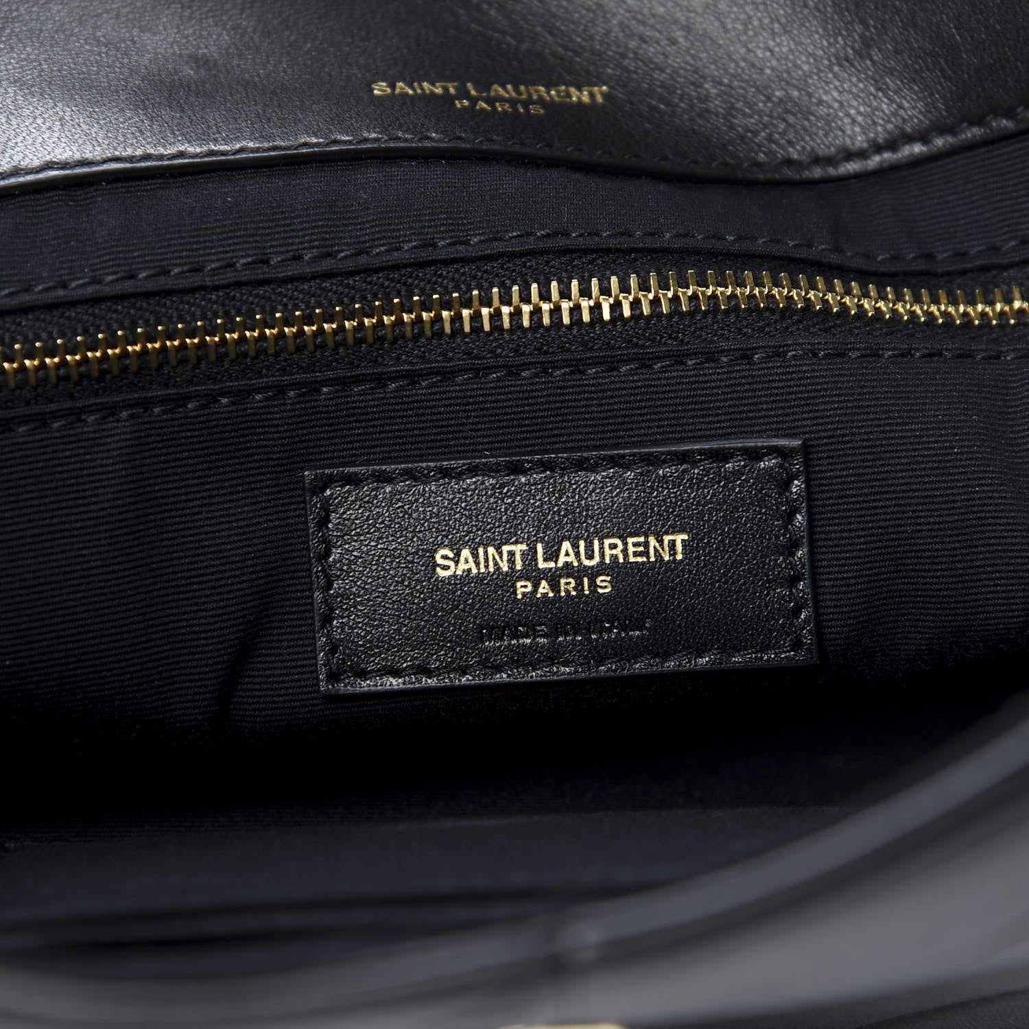 Saint Laurent Lambskin Patchwork Monogram Medium Jamie Black 10 of 12
