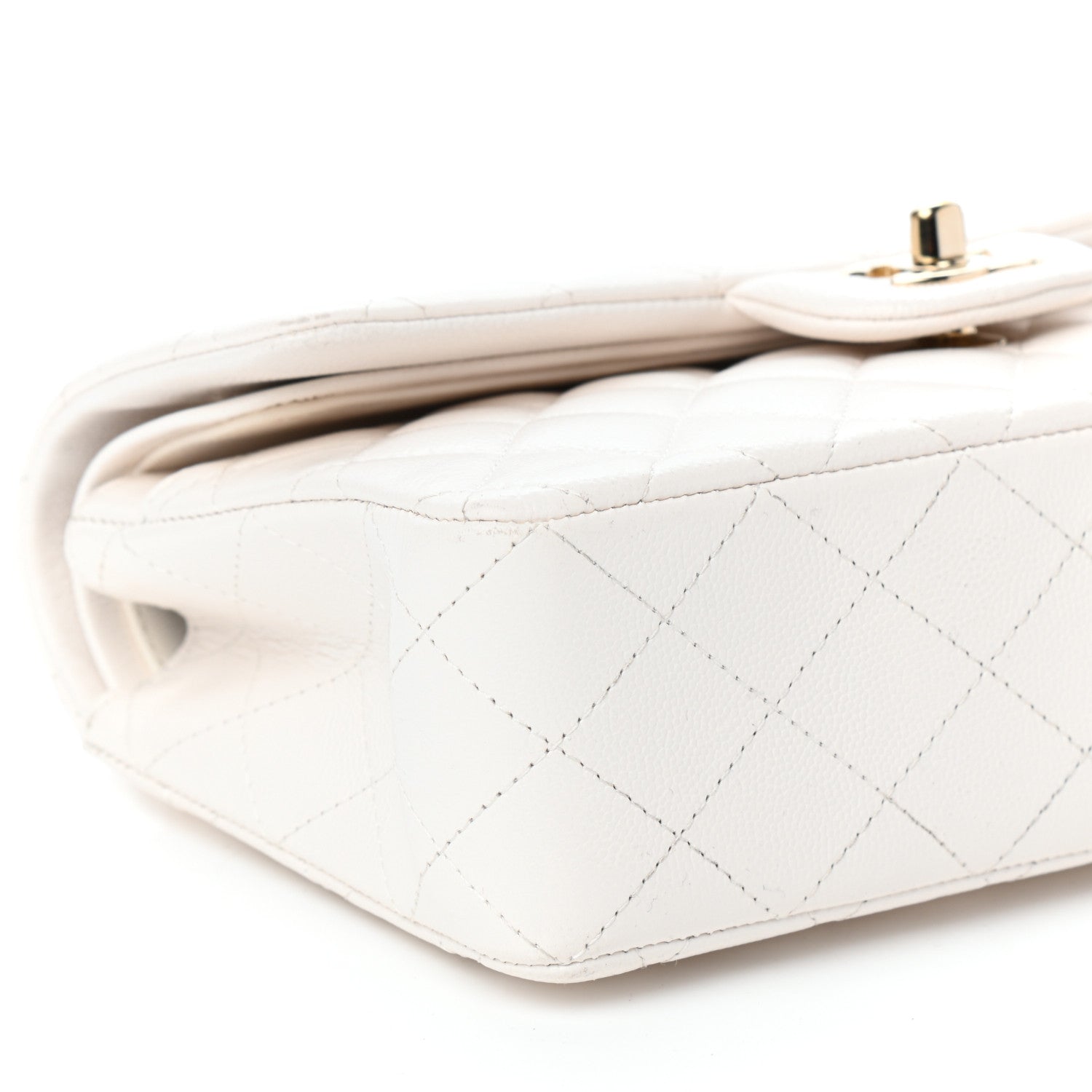 Chanel Caviar Quilted Small Double Flap White 8 of 10