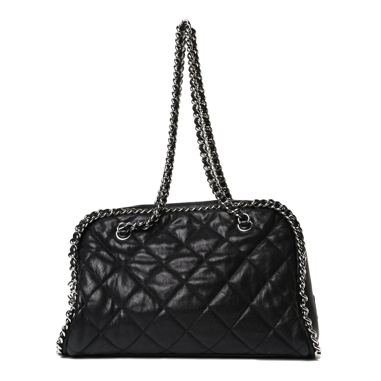 Chanel Calfskin Chain Around Bowler Black 1 of 16