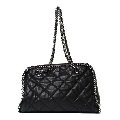Chanel Calfskin Chain Around Bowler Black 1 of 16