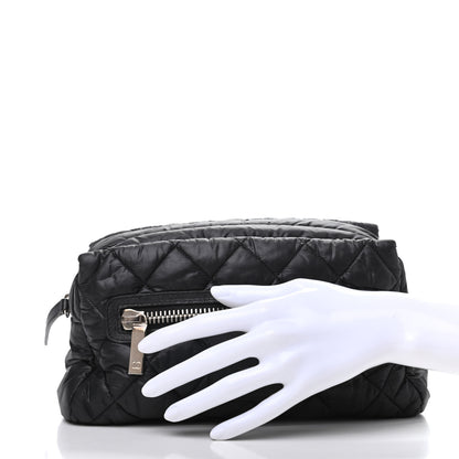 Chanel Nylon Quilted Cocoon Cosmetic Case Black 2 of 9