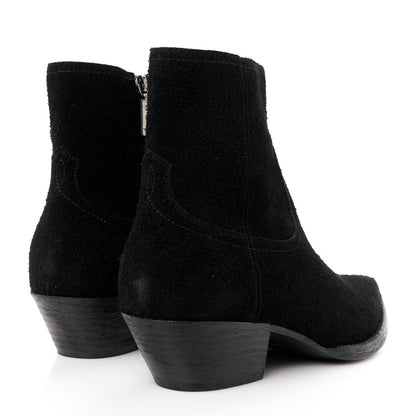 Saint Laurent Wool Crosta Lukas Zipped 40 Boots 42 Black 4 of 9
