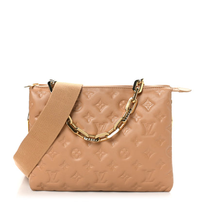 Louis Vuitton Lambskin Embossed Monogram Coussin PM Camel 1 of 9