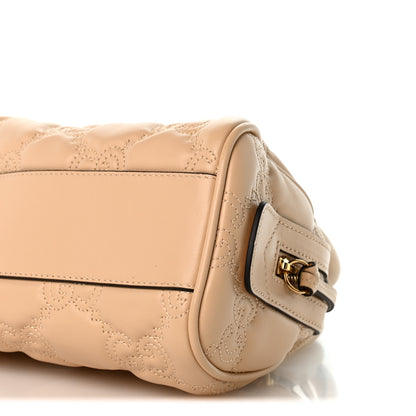 Gucci Calfskin GG Matelasse Mini Bowler Bag Naturale 10 of 11