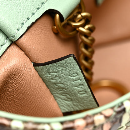Gucci Snakeskin Matelasse GG Marmont Chain Belt Bag 7 of 11