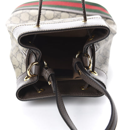 Gucci GG Supreme Monogram Web Small Ophidia Bucket Bag Brown 5 of 11