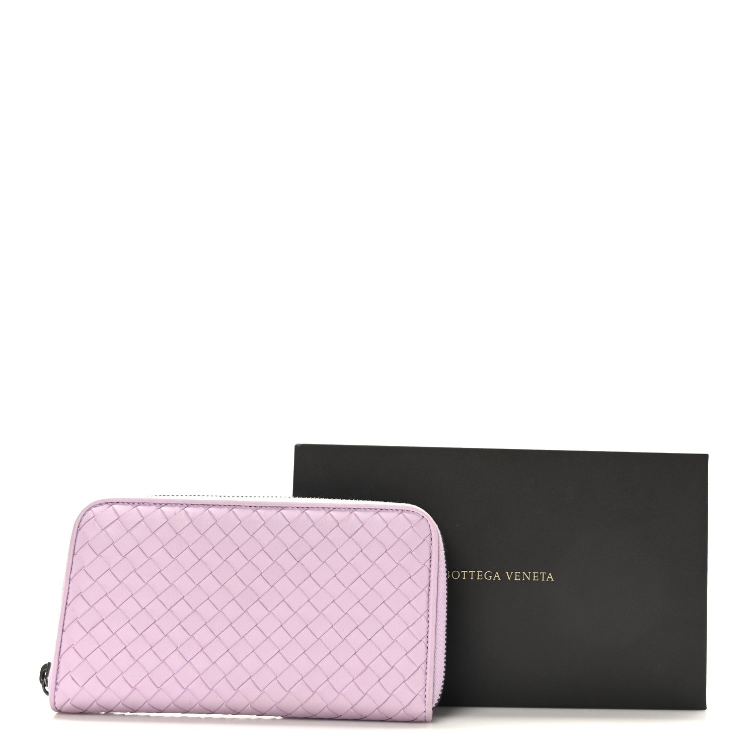 Bottega Veneta Nappa Intrecciato Zip Around Wallet Lilac 8 of 8