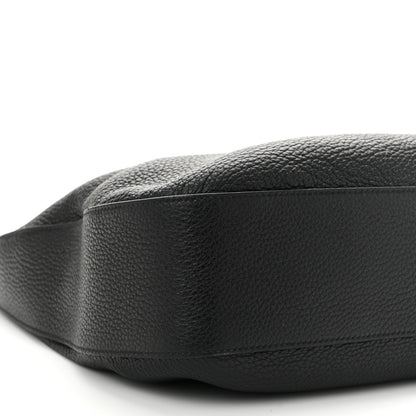 Prada Vitello Daino Soft Zippered Messenger Hobo Black 9 of 11