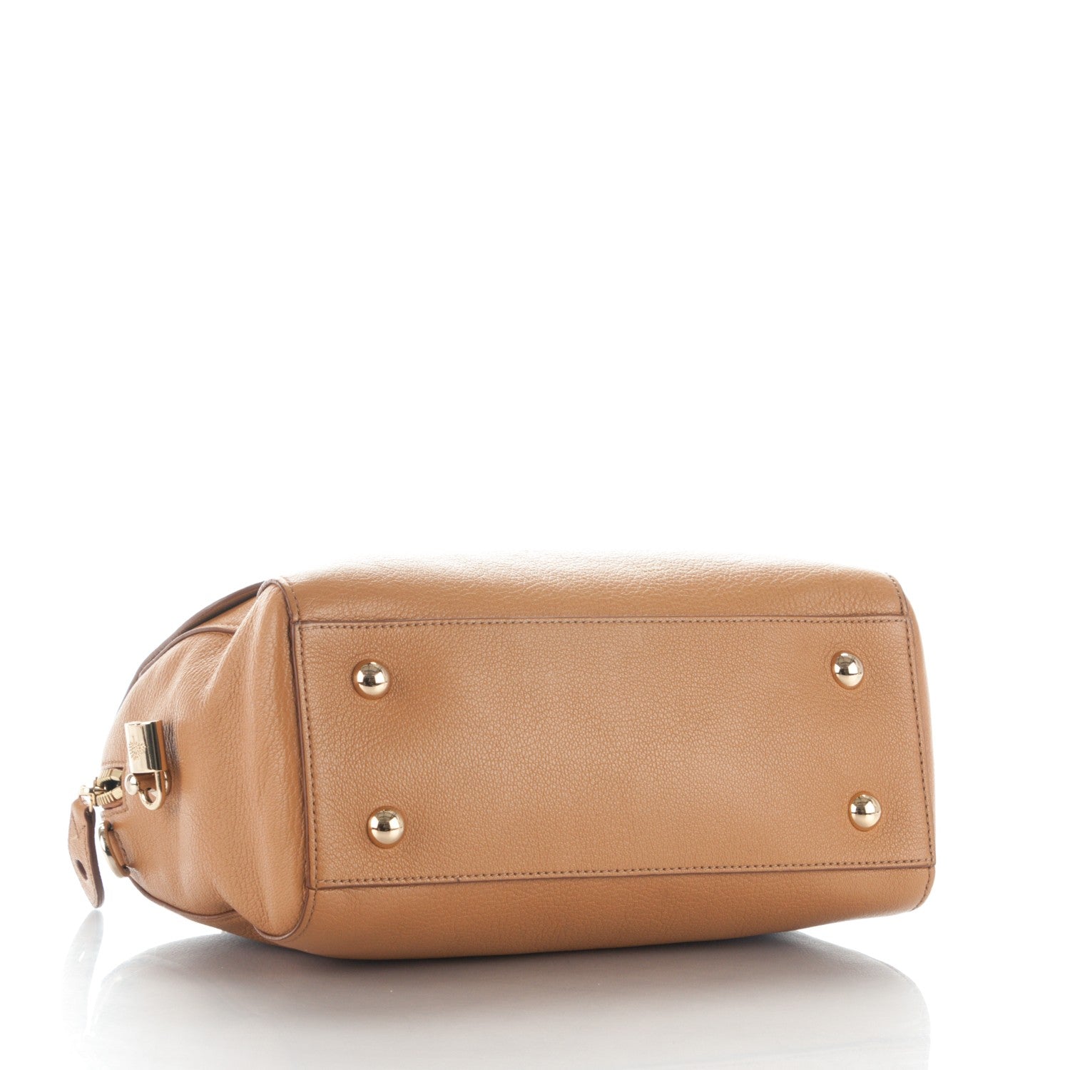 Mulberry Glossy Goatskin Small Del Rey Satchel Fudge 4 of 7