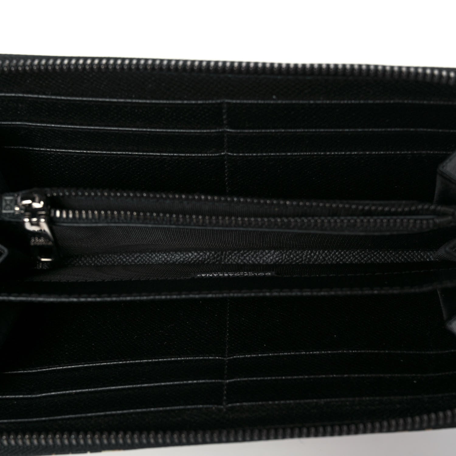 Dolce & Gabbana Dauphine Leopard Zip Around Wallet Black 5 of 8