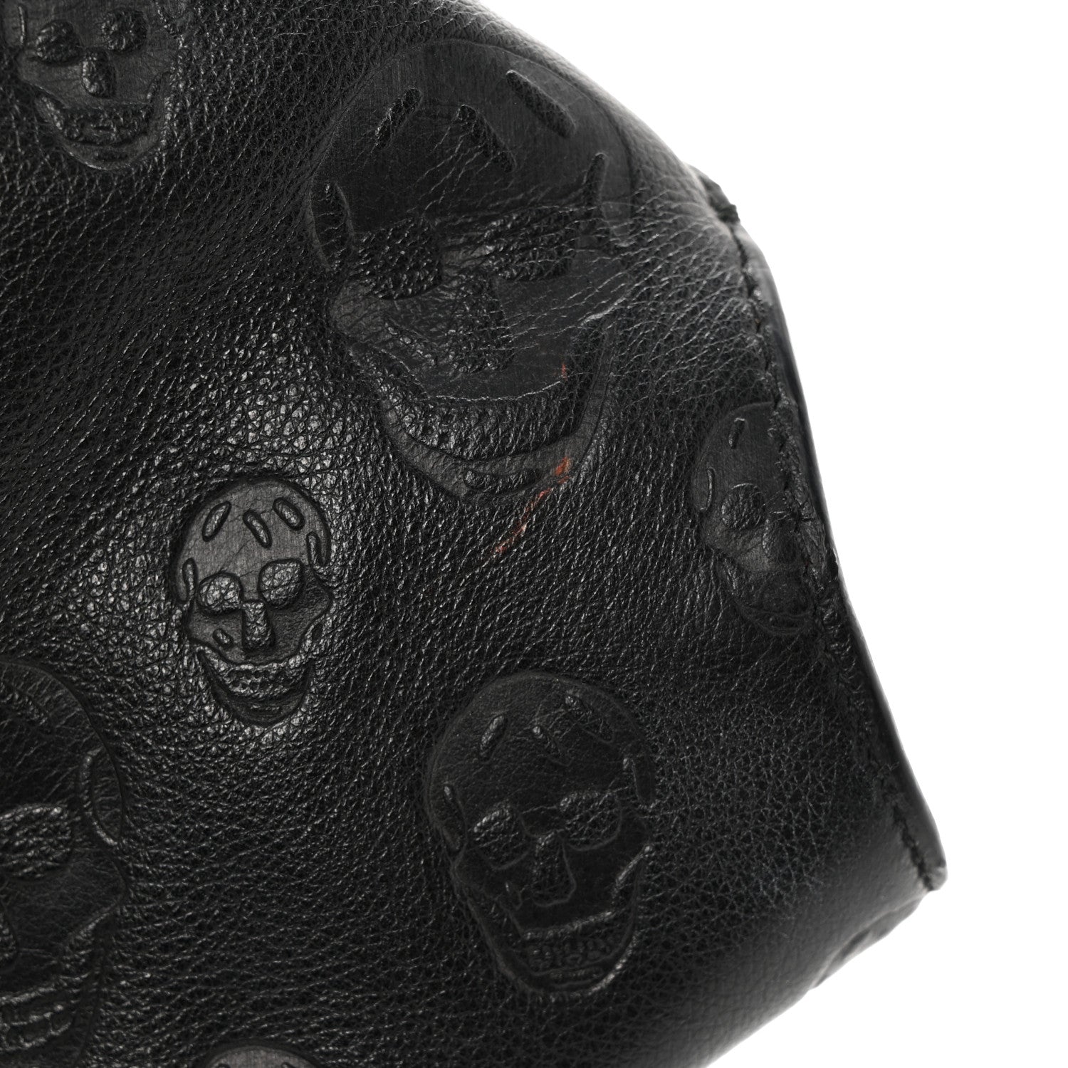Alexander McQueen Calfskin Skull Embossed De Manta Clutch Black 10 of 10