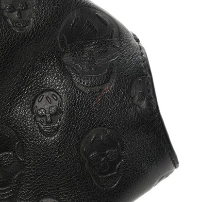Alexander McQueen Calfskin Skull Embossed De Manta Clutch Black 10 of 10