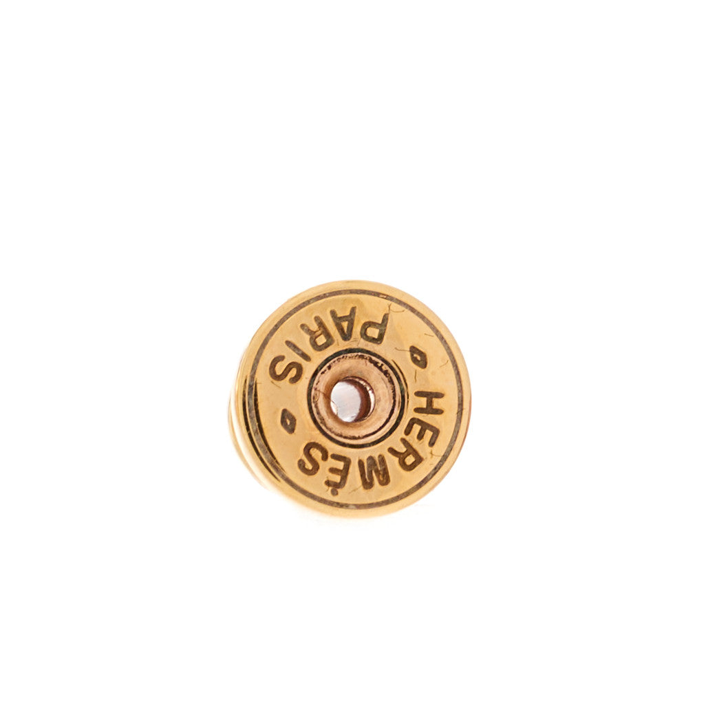 Hermes Gold Lacquered Mini Pop H Earrings Rose Extreme 4 of 5