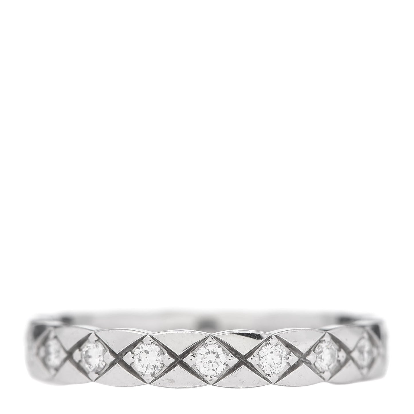 18K White Gold Diamond Mini Coco Crush Ring 53 6.5