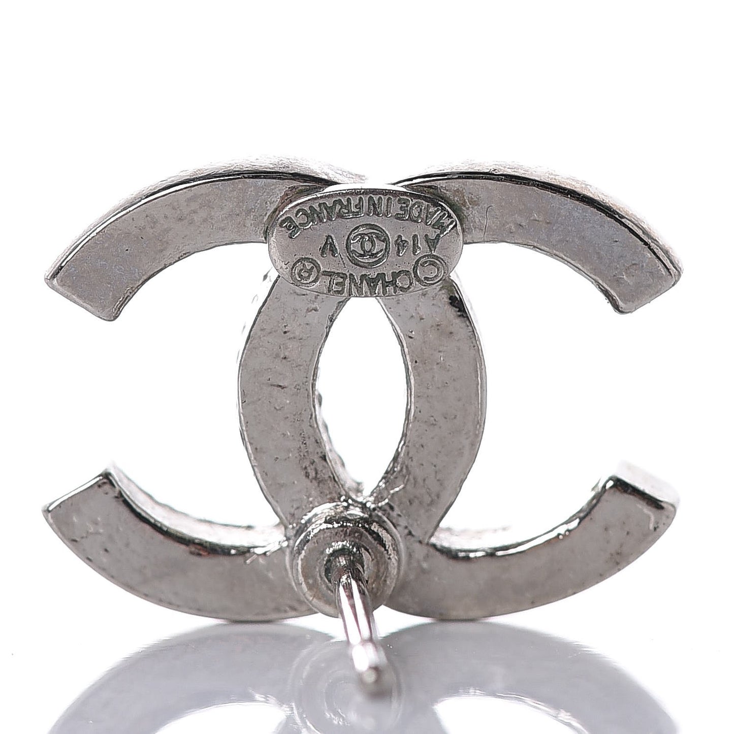 Crystal CC Earrings Silver