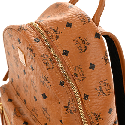 MCM Visetos Small Side Stud Stark Backpack Cognac 11 of 14