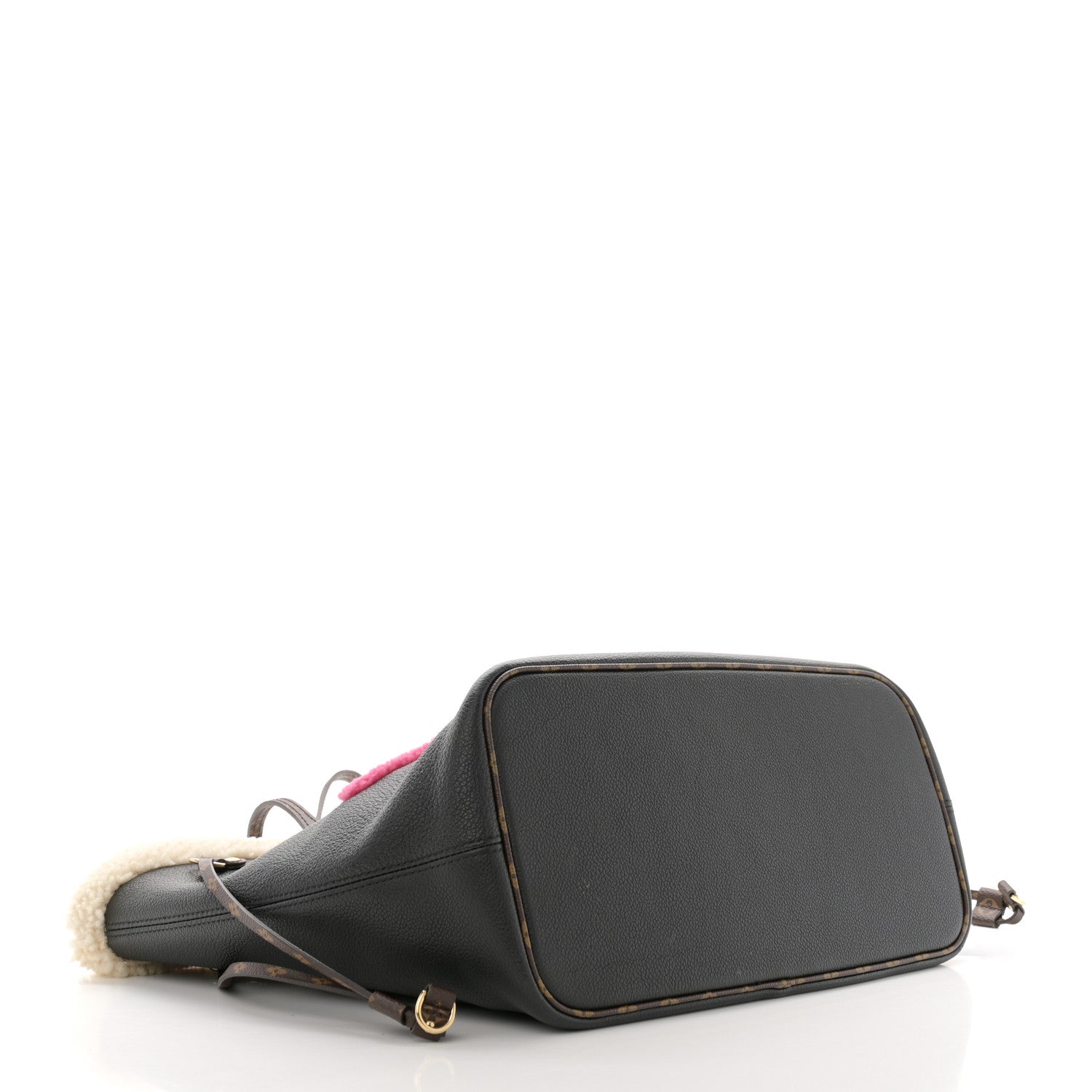 Louis Vuitton Calfskin Monogram Teddy Neverfull MM Black 4 of 14