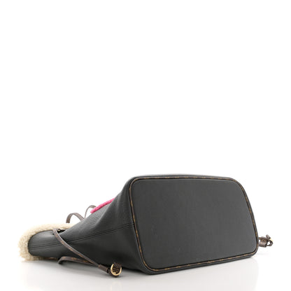 Louis Vuitton Calfskin Monogram Teddy Neverfull MM Black 4 of 14