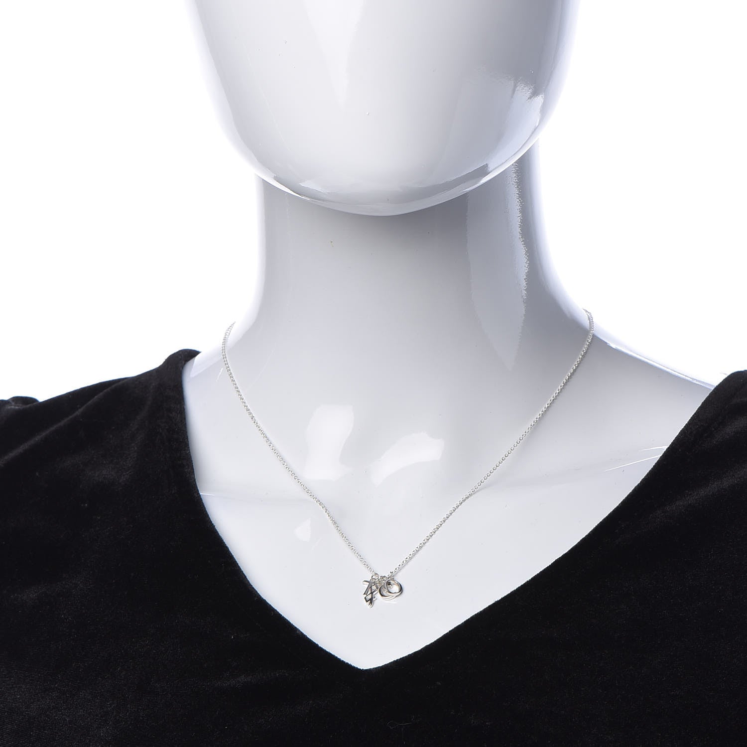 Tiffany Sterling Silver Charms Pendant Necklace 2 of 6