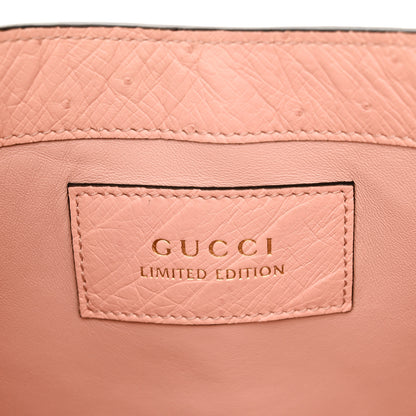 Gucci Snakeskin Ostrich Calfskin Small Jackie 1961 Hobo Pink Multicolor 8 of 11
