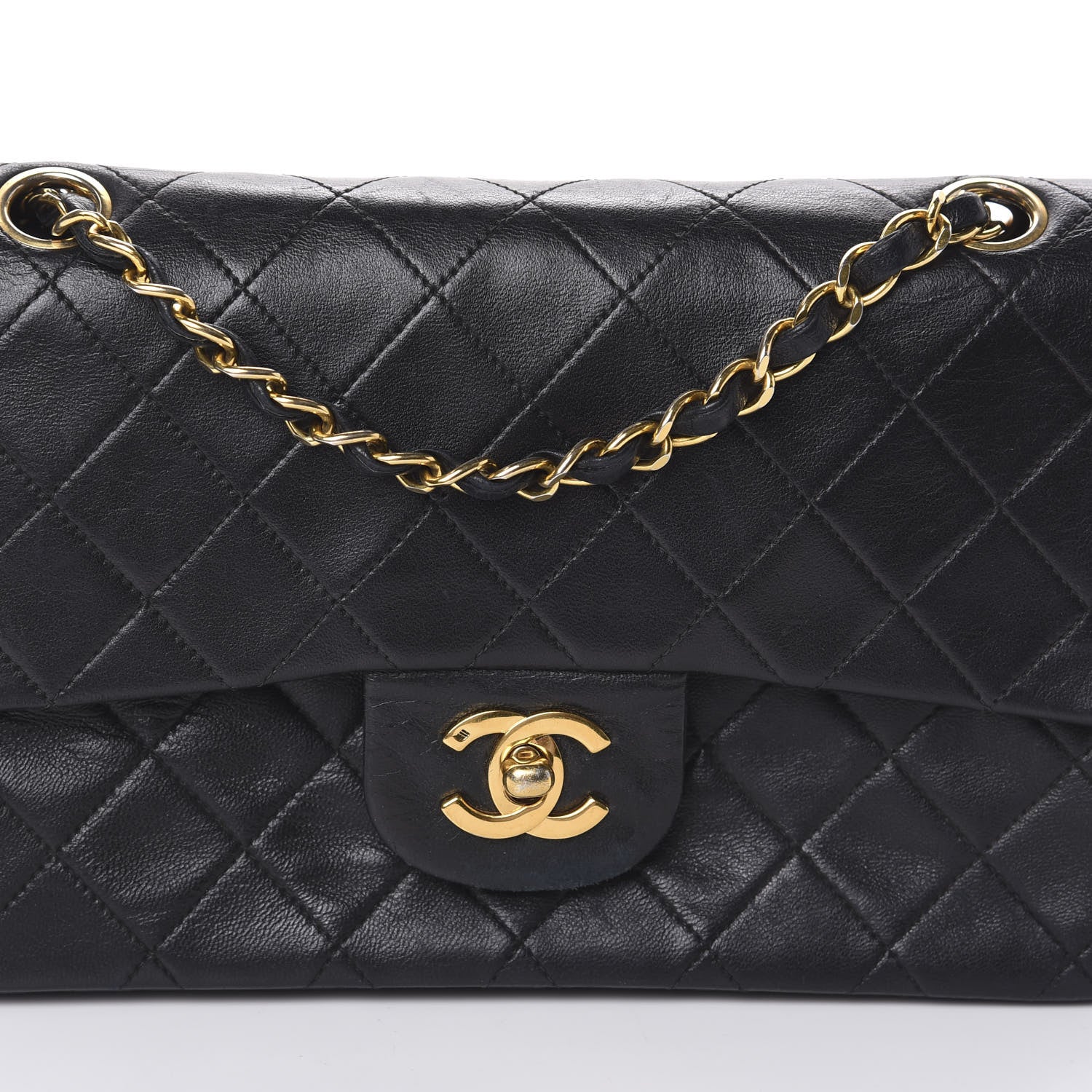 Chanel Lambskin Quilted Small Double Flap Black 11 of 13
