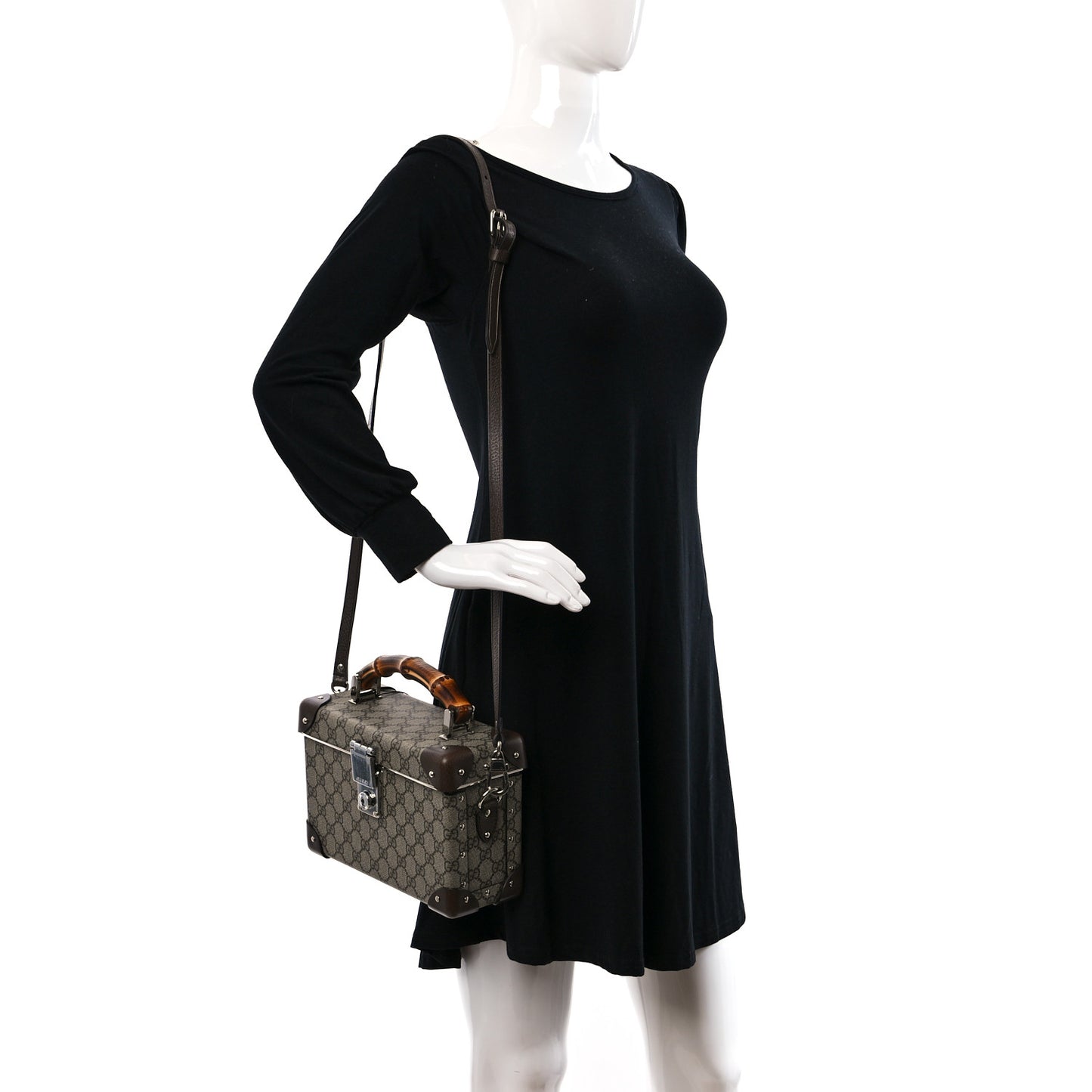 GG Supreme Monogram Globe-Trotter Beauty Case Brown
