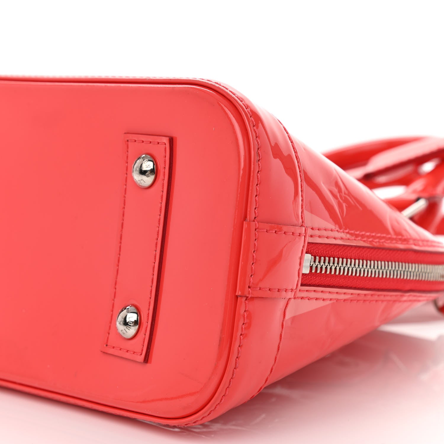 Louis Vuitton Vernis Rayures Alma BB Poppy 8 of 8