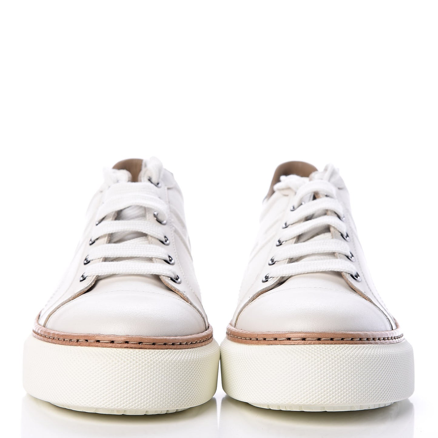 Calfskin Polo Sneakers 38.5 White