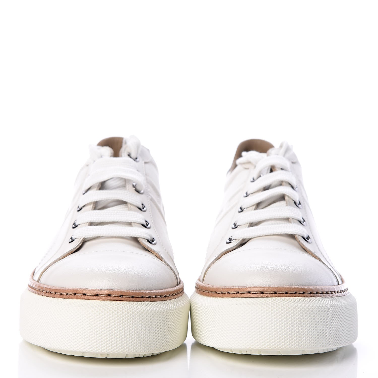 Hermes Calfskin Polo Sneakers 38.5 White 2 of 10