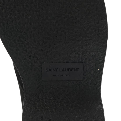 Saint Laurent Suede Cashmere Teddy 10 Lace Up Loafer 39 Black 6 of 8