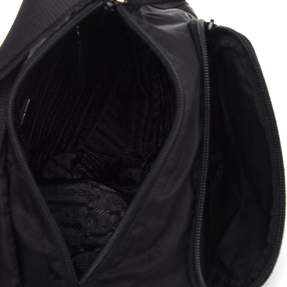 Prada Tessuto Nylon Single Buckle Messenger Bag Black 4 of 9