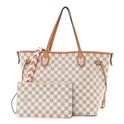 Louis Vuitton Damier Azur Braided Neverfull MM Orange 1 of 11