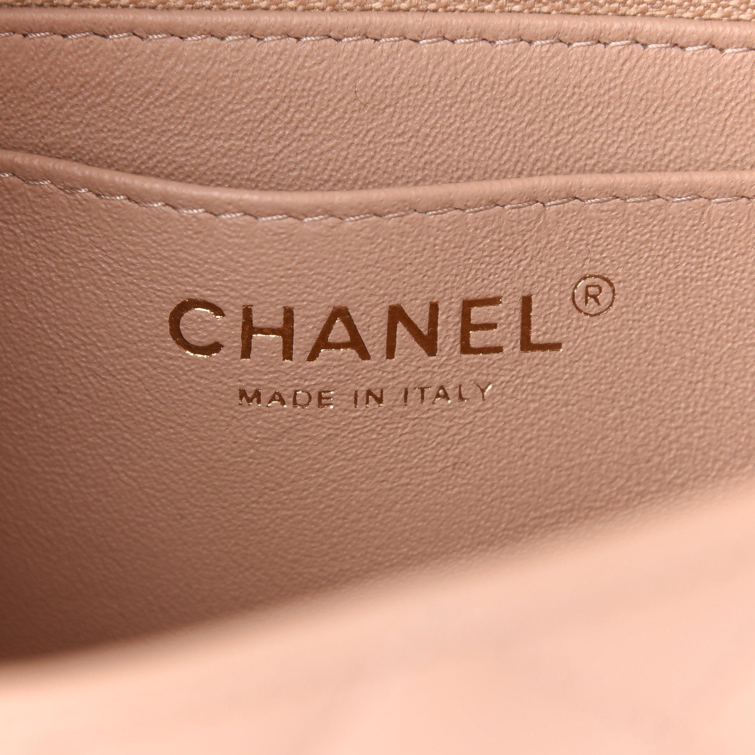 Chanel Lambskin Quilted Mini Rectangular Flap Beige 5 of 8