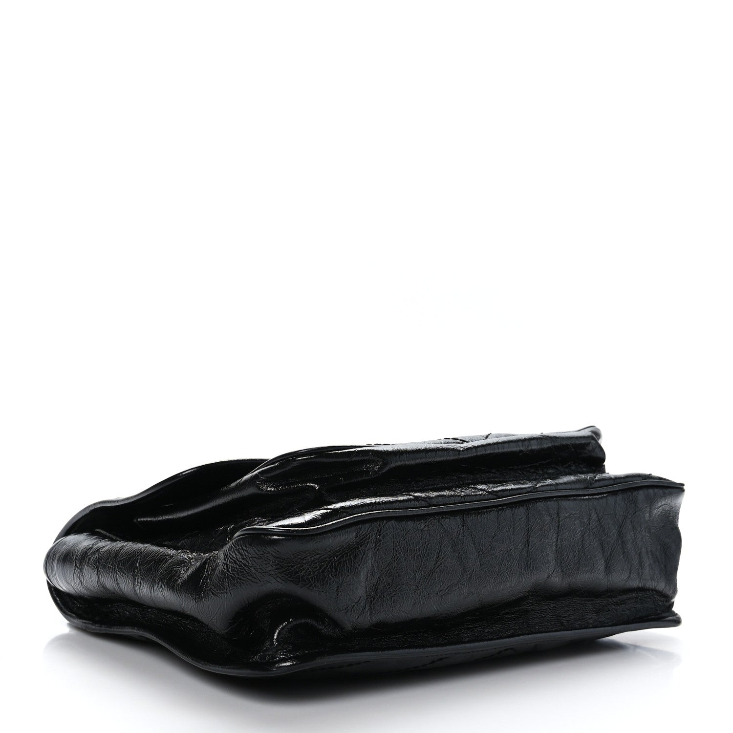Saint Laurent Crinkled Calfskin Matelasse Monogram Large Niki Chain Satchel Black 4 of 9