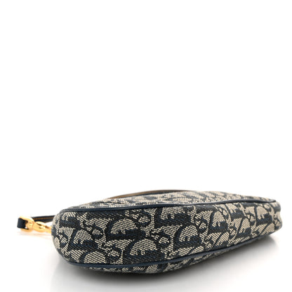 Christian Dior Monogram Mini Saddle Pochette Navy 4 of 11