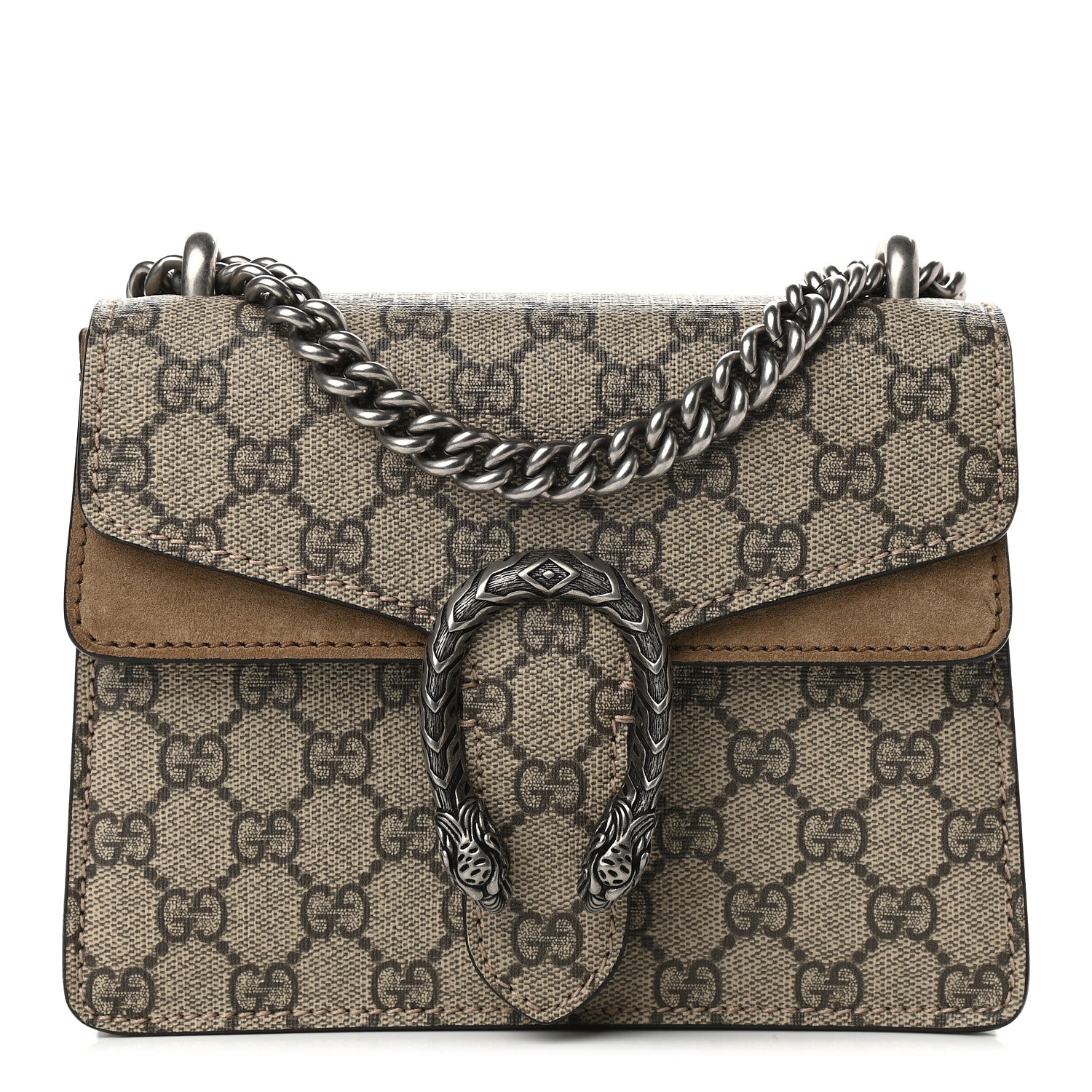 Gucci GG Supreme Monogram Mini Dionysus Shoulder Bag Taupe 1 of 9