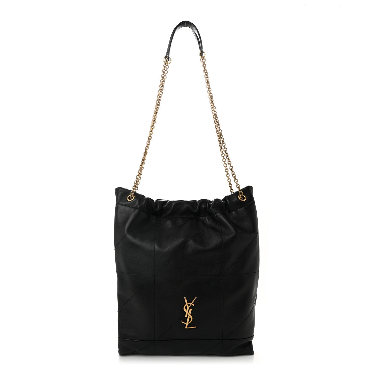 Saint Laurent Lambskin Matelasse Monogram Medium Jamie 4.3 Pochon Black 1 of 12