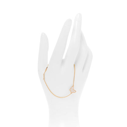Van Cleef & Arpels 18K Yellow Gold Mother of Pearl Sweet Alhambra Butterfly Bracelet 2 of 6
