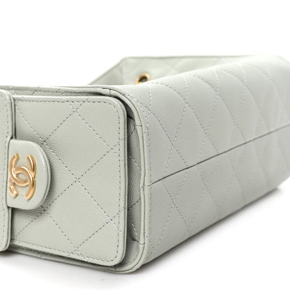 Chanel Caviar Quilted Mini Chanel 25 Handbag Light Green 8 of 10