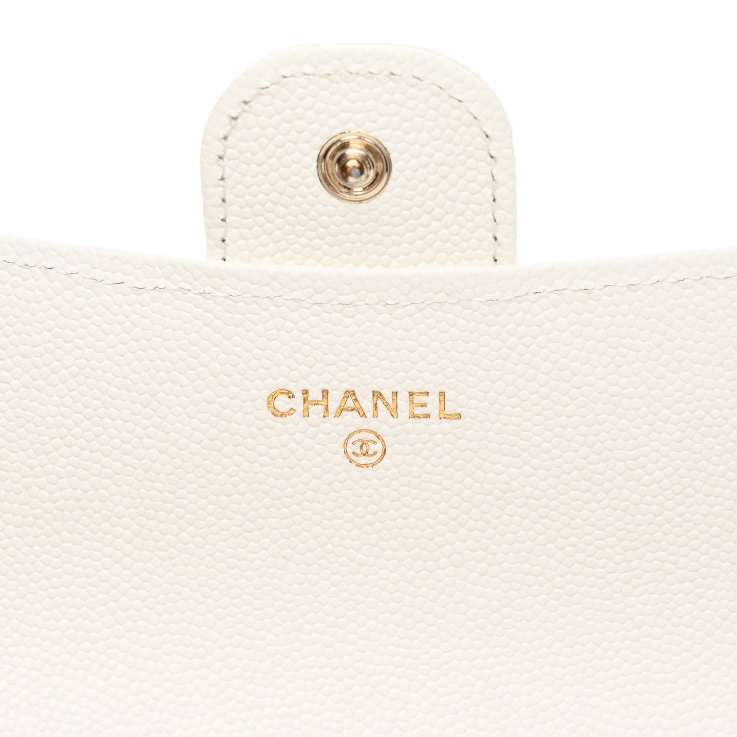 Caviar Quilted Large Flap Wallet White