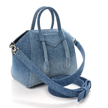 Givenchy Denim Mini Lock Antigona Shoulder Bag Blue 3 of 10