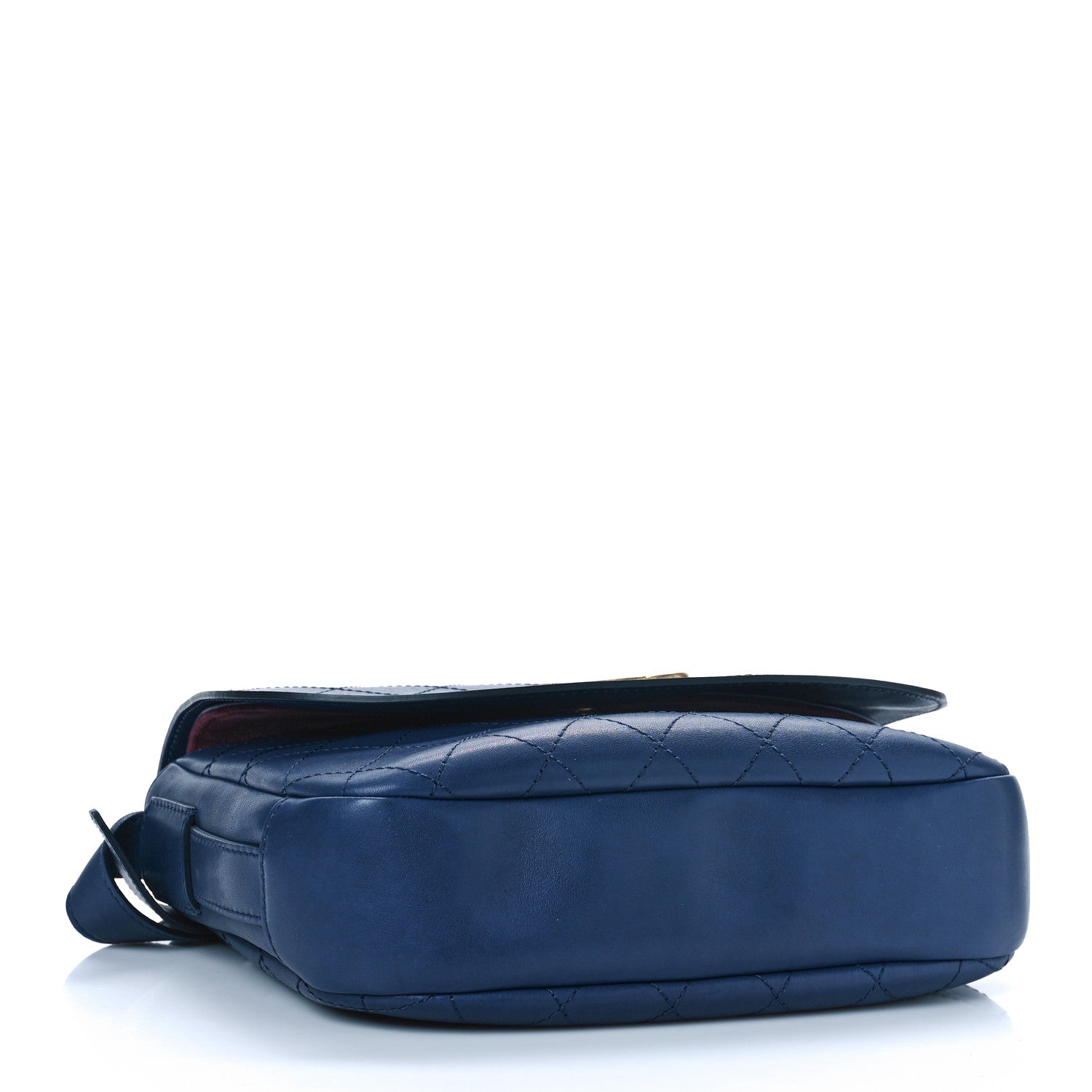 Chanel Calfskin Stitched Messenger Flap Bag Navy 4 of 12