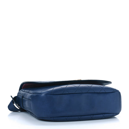 Chanel Calfskin Stitched Messenger Flap Bag Navy 4 of 12